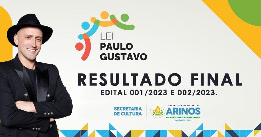 Resultado Final da Lei Paulo Gustavo - Edital 001/2023 e 002/2023